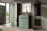 Garderobe Set 4-teilig Cooper in Salbei und Grau 220 cm, Soft-Close
