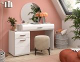 Schminktisch Freeze in wei� Hochglanz Kosmetiktisch mit Spiegel 120 x 138 cm