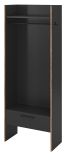 Garderobe Salud in grau und Nox Eiche Kompaktgarderobe 70 x 189 cm