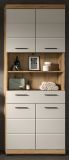 Badezimmer Hochschrank Shawn in Sand Kashmir und Evoke Eiche Badschrank 74 x 191 cm