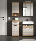 Badezimmer H�ngeschrank Shawn in Sand Kaschmir und Evoke Eiche Badschrank h�ngend 37 x 79 cm