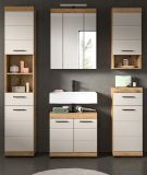Badm�bel Set 5-teilig Shawn in Sand Kashmir und Evoke Eiche Badkombination 164 x 191 cm