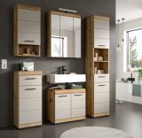 Badm�bel Set 5-teilig Shawn in Sand Kashmir und Evoke Eiche Badkombination 164 x 191 cm