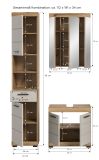 Badm�bel Set 3-teilig Shawn in Sand Kashmir und Evoke Eiche Badkombination 112 x 191 cm
