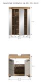 Badm�bel Set 2-teilig Shawn in Sand Kashmir und Evoke Eiche Badkombination 60 x 191 cm