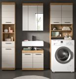 Badm�bel Set 4-teilig Shawn in Sand Kashmir und Evoke Eiche Badkombination 190 x 191 cm