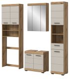 Badm�bel Set 4-teilig Shawn in Sand Kashmir und Evoke Eiche Badkombination 190 x 191 cm
