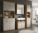 Badm�bel Set 4-teilig Shawn in Sand Kashmir und Evoke Eiche Badkombination 200 x 191 cm