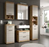 Badm�bel Set 5-teilig Shawn in Sand Kaschmir und Evoke Eiche Badkombination 164 x 191 cm