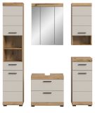 Badm�bel Set 5-teilig Shawn in Sand Kaschmir und Evoke Eiche Badkombination 164 x 191 cm