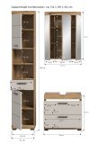 Badm�bel Set 3-teilig Shawn in Sand Kaschmir und Evoke Eiche Badkombination 112 x 191 cm