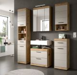 Badm�bel Set 3-teilig Shawn in Sand Kaschmir und Evoke Eiche Badkombination 112 x 191 cm