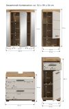 Badm�bel Set 4-teilig Shawn in Sand Kashmir und Evoke Eiche Badkombination 112 x 191 cm