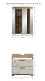 Badm�bel Set 2-teilig Shawn in Sand Kashmir und Evoke Eiche Badkombination 60 x 191 cm