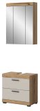 Badm�bel Set 2-teilig Shawn in Sand Kashmir und Evoke Eiche Badkombination 60 x 191 cm