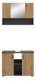 Badm�bel Set 2-teilig Livia in Artisan Eiche und grau Badkombination 80 x 180 cm