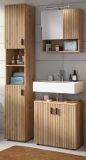 Badezimmer Hochschrank Livia in Artisan Eiche Badschrank 30 x 192 cm