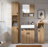 Badezimmer Hochschrank Livia in Artisan Eiche Badschrank 30 x 192 cm