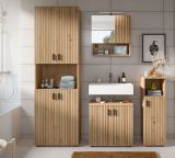 Badezimmer Hochschrank Livia in Artisan Eiche Badschrank 60 x 192 cm
