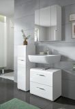 Badezimmer Kommode Cover in wei� Hochglanz Badkommode h�ngend / stehend 30 x 106 cm