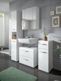 Badezimmer Kommode Cover in wei� Hochglanz Badkommode 30 x 80 cm