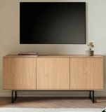 TV-Lowboard Breda in Stone Eiche 150 x 70 cm, mit Push-to-Open und Komforth�he