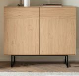 Sideboard Breda in Stone Eiche Kommode 115 x 98 cm, mit Push-to-Open