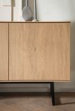 Wohnwand Breda in Stone Eiche Wohnkombination 2-teilig 330 cm, mit Push-to-Open