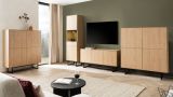 Wohnwand Breda in Stone Eiche Wohnkombination 3-teilig 353 cm, mit Push-to-Open