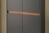 Schuhschrank Center in grau matt und Wotan Eiche Flurschrank 85 x 195 cm