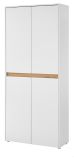 Schuhschrank Center in wei� und Wotan Eiche Flurschrank 85 x 195 cm