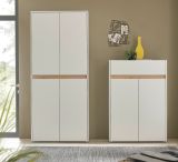 Garderobe Set 2-teilig Center in wei� und Wotan Eiche Garderobenkombination 180 x 195 cm