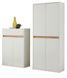 Garderobe Set 2-teilig Center in wei� und Wotan Eiche Garderobenkombination 180 x 195 cm
