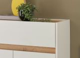 Garderobe Set 4-teilig Center in wei� und Wotan Eiche Garderobenkombination 195 x 200 cm