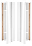 Garderobe Set 5-teilig Center in wei� und Wotan Eiche Garderobenkombination 265 x 200 cm