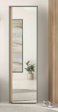 Garderobenschrank Center in Salbei und Barista Eiche Flurschrank mit Spiegel 60 x 200 cm