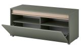 Garderobe Sitzbank Center in Salbei und Barista Eiche Garderobenbank 100 cm