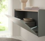 H�ngeschrank Center in Salbei und Barista Eiche Flurschrank h�ngend 100 cm
