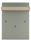 Garderobenpaneel Center in Salbei und Barista Eiche Wandgarderobe 100 x 135 cm