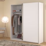 Kleiderschrank Swing in wei� Schiebet�renschrank 2-t�rig mit Spiegel 178 x 203 cm, Soft-Close