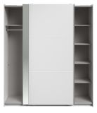 Kleiderschrank Swing in wei� Schiebet�renschrank 2-t�rig mit Spiegel 178 x 203 cm, Soft-Close
