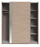 Kleiderschrank Swing in Jackson Eiche Schiebet�renschrank 2-t�rig mit Spiegel 178 x 203 cm, Soft-Close