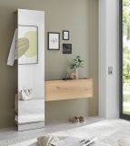 Garderobe Center in Evoke Eiche Kompaktgarderobe mit Spiegel 50 x 200 cm