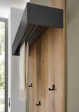 Garderobe Set 5-teilig Center in Evoke Eiche und grau Garderobenkombination 230 x 200 cm