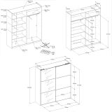 Kleiderschrank Swing in wei� Schiebet�renschrank 2-t�rig mit Spiegel 178 x 203 cm, Soft-Close
