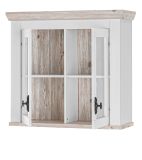 K�che H�ngeschrank Rovola in wei� Pinie Landhaus K�chenschrank h�ngend 92 x 85 cm, Soft-Close
