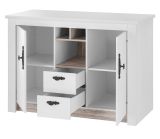 K�che Rovola in wei� Pinie Landhaus K�chenschrank Set 4-teilig 191 x 200 cm