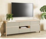 TV-Lowboard Finnes in Salbei und Eiche TV Unterteil skandinavisch 164 cm, Soft-Close