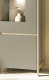 Wohnwand Finnes in Salbei und Eiche Wohnkombination skandinavisch 4-teilig 339 cm, Soft-Close