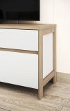 TV-Lowboard Finnes in wei� und Eiche TV Unterteil skandinavisch 164 cm, Soft-Close
